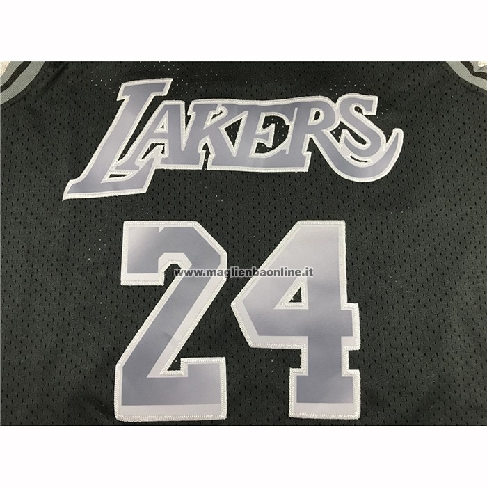 Maglia Los Angeles Lakers Kobe Bryant NO 24 Hardwood Classics Nero